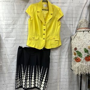 Studio I two piece top and pleated vintage skirt set size 16W